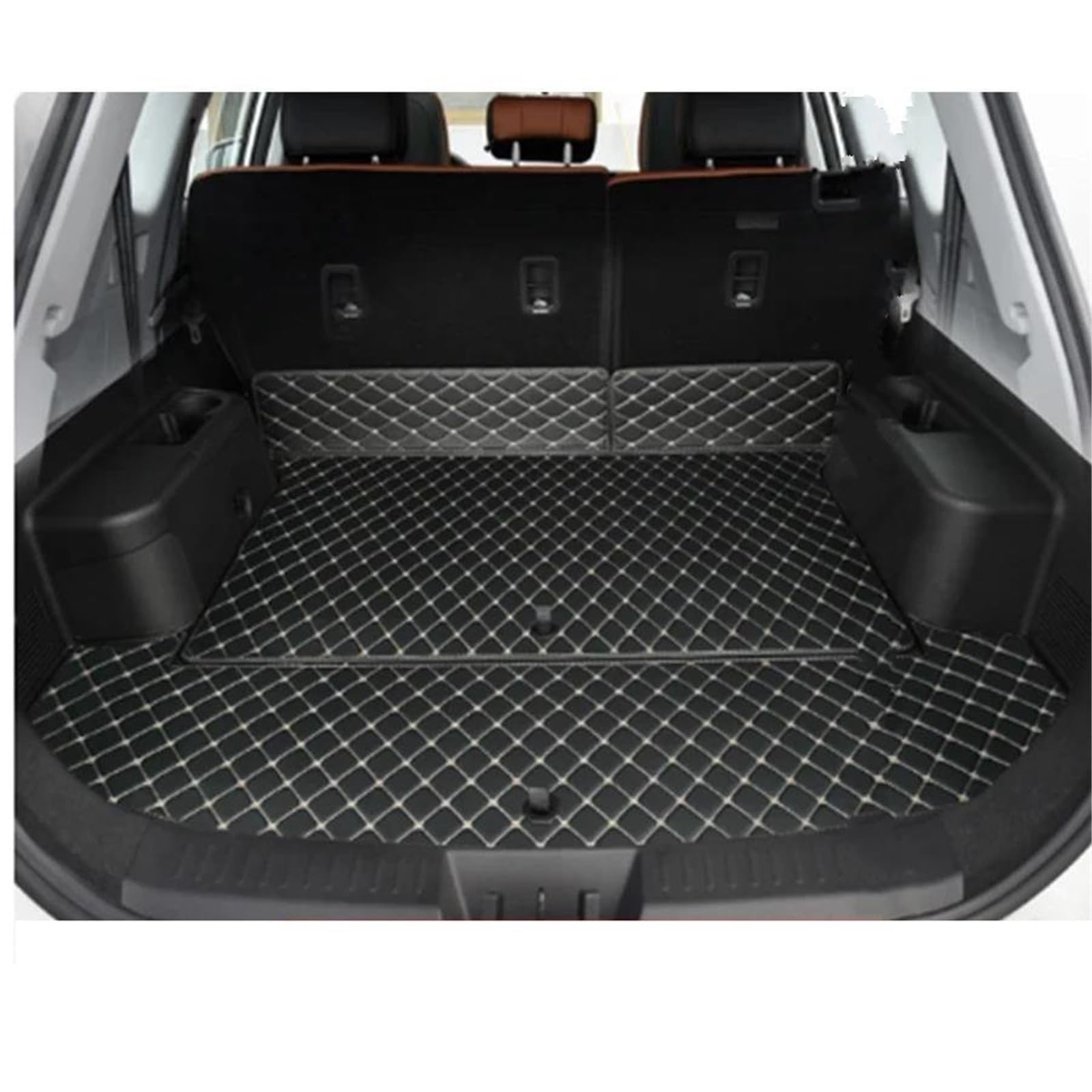 Kofferraumwanne Kofferraummatten Kofferraum Cargo Storage Teppich Liner Kofferraumschutzmatte Für Chery Für Tiggo 8 PRO MAX 2021-2025(Style 1) von CSSPDM
