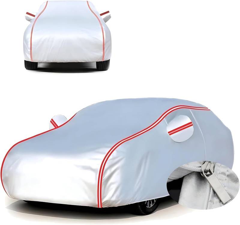 Autoabdeckung für Chevrolet Camaro 2010-2022 2023 2024,Wasserdicht Staubdicht mit UV-Schutz Allwettertaugliche Autoplane mit Reißverschluss und Reflexionsstreifen,D von CSYKKL