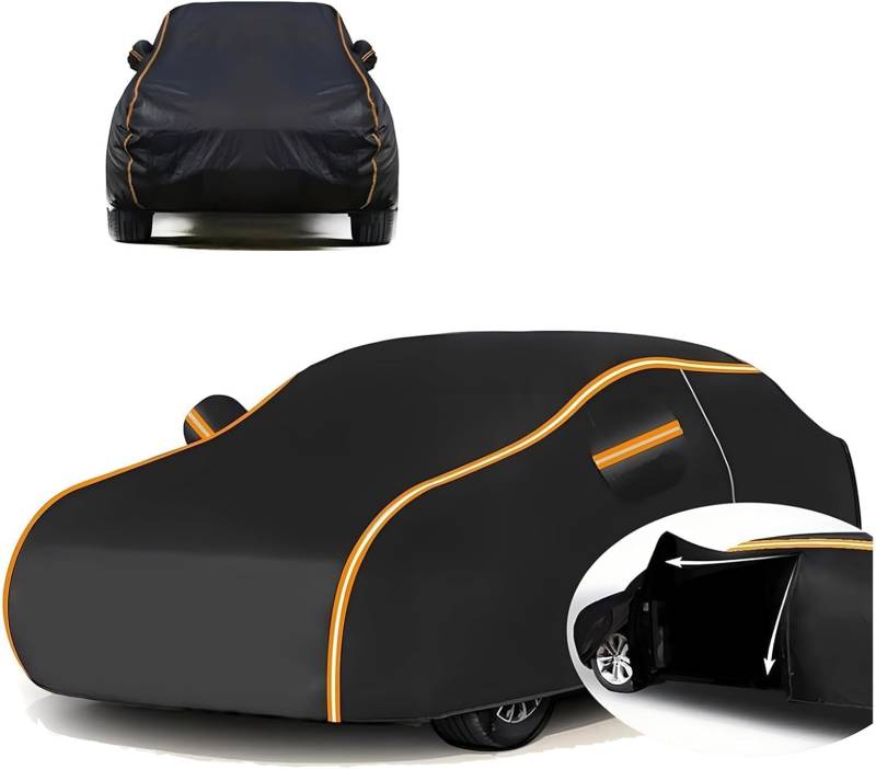 Autoabdeckung für Ford Mustang 2005-2021 2022 2023 2024 2025,Wasserdicht Staubdicht mit UV-Schutz Allwettertaugliche Autoplane mit Reißverschluss und Reflexionsstreifen,A von CSYKKL