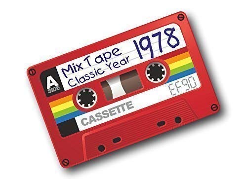 CT Design Retro Kassette Mix Tape Klassisch Jahr 1978 Hipster Motiv Vinyl Auto Aufkleber 100x64mm von CT Design