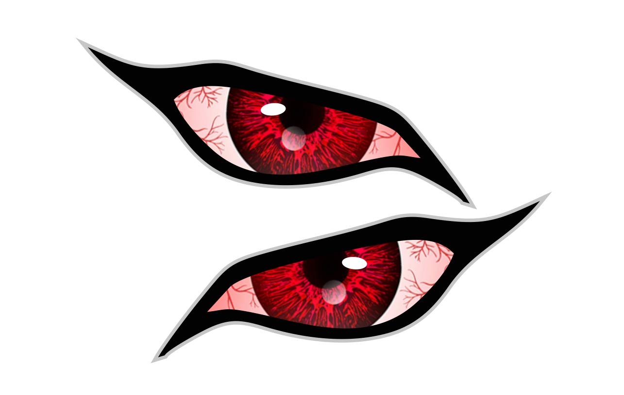 CT Design Vinyl-Aufkleber, Motiv: böse Augen mit rotem Blutschuss-Iris, 140 x 60 mm von CT Design