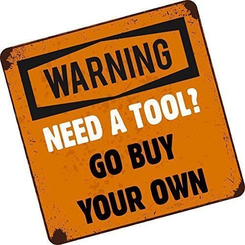 Ein Werkzeug? Gehen kaufen muss das eigene Funny Tool Box Toolbox Brust Auto-Aufkleber Vinyl Aufkleber Vinyl 100x 100mm ca. von CT Design
