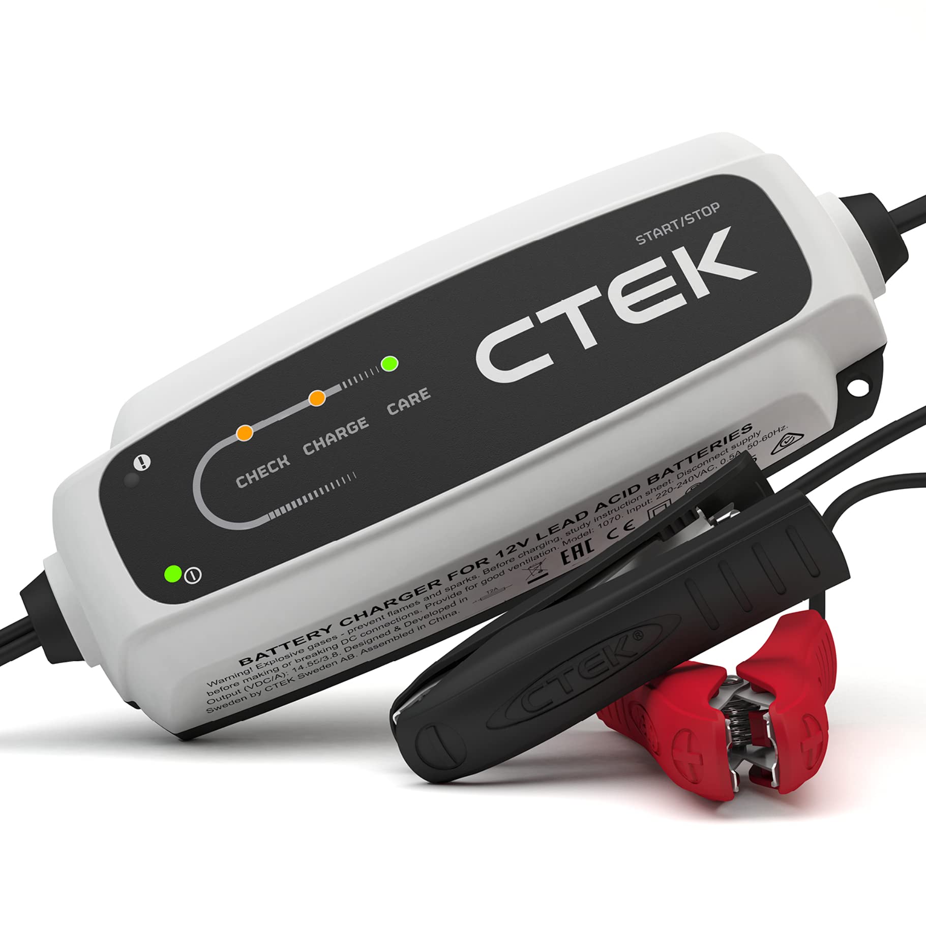 CTEK CT5 START/STOP, Batterieladegerät 12V, Erhaltungsladegerät, Intelligentes Ladegerät Autobatterie, Ladegerät Auto, Batteriepfleger Mit Entsulfatierungsprogramm Und Start/Stop-Technologie von CTEK