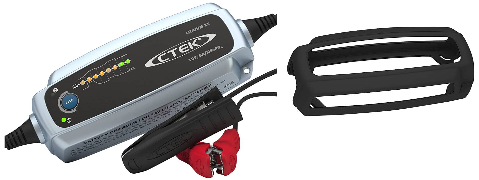 CTEK Lithium XS Multi-Funktions Batterieladegerät Mit 8-Stufen Ladeprogramm, 12V 5 Amp & Protect Bumper: Rutschfester Gummischutz für Ihr CTEK Batterieladegerät - Perfekter Schutz für Ihr Fahrzeug von CTEK
