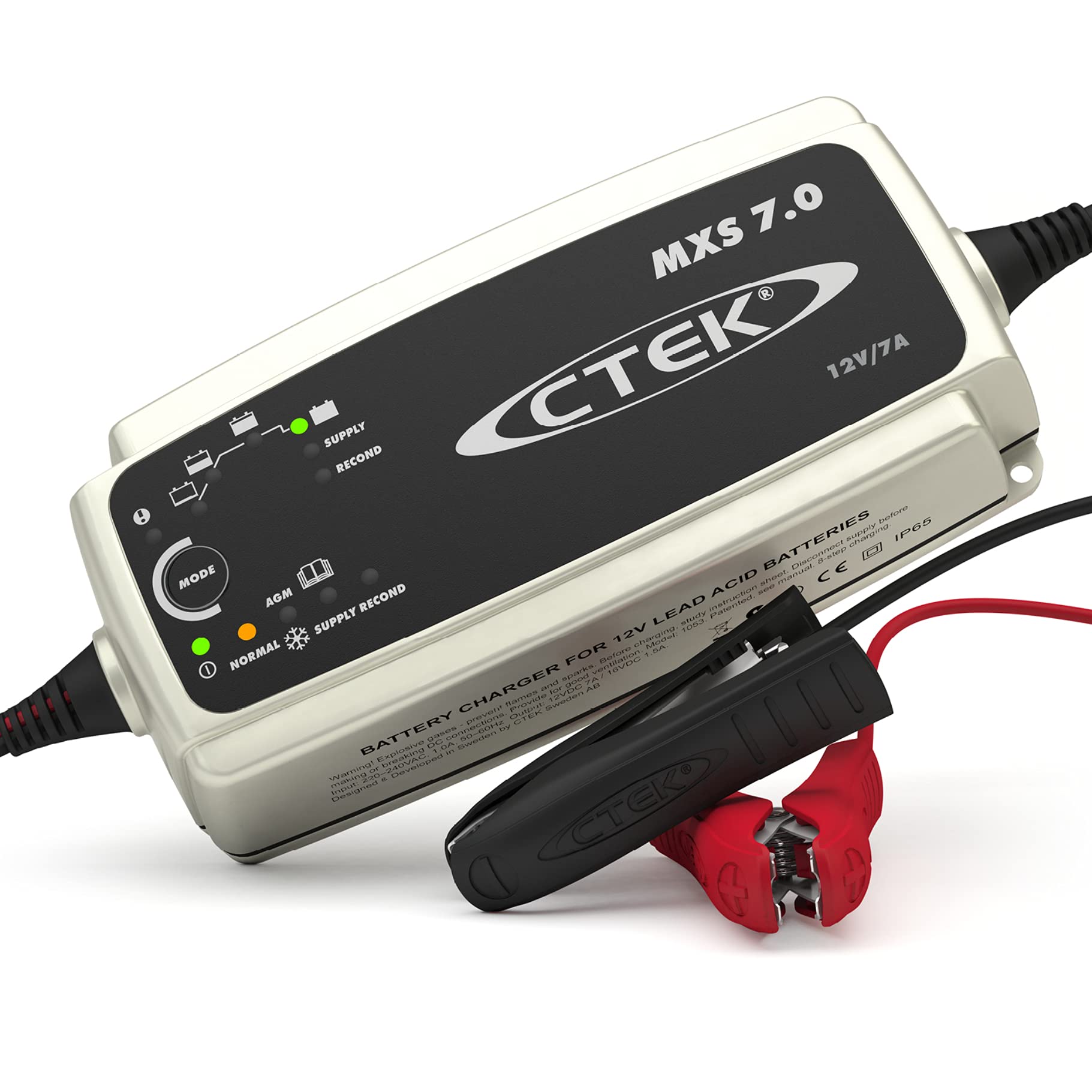 CTEK MXS 7.0, Batterieladegerät 12V Für Größere Fahrzeugbatterien, Batterieladegerät Boot, LKW, Wohnwagen, Wohnmobil Ladegerät, Versorgungsfunktion, Rekonditionierungsmodus Und Winterprogramm von CTEK