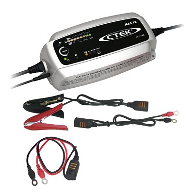 Ctek Batterieladegerät MXS 10 + Schnellkontakt M8 von CTEK