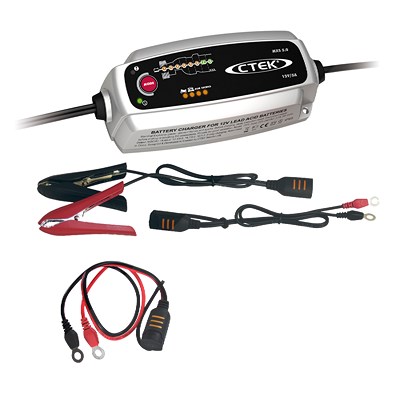 Ctek Batterieladegerät MXS 5.0 + Schnellkontakt M8 von CTEK