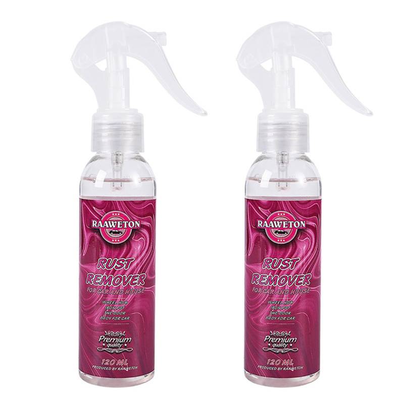 CTENG Rust Remover (120ml, 2er-Pack), Effektiver Flugrostentferner Auto Lack - Rostentfernerspray zur Autopflege, Rostlöser Spray für Autolack, Felgen, Motorrädern, Wohnmobilen und Booten von CTENG