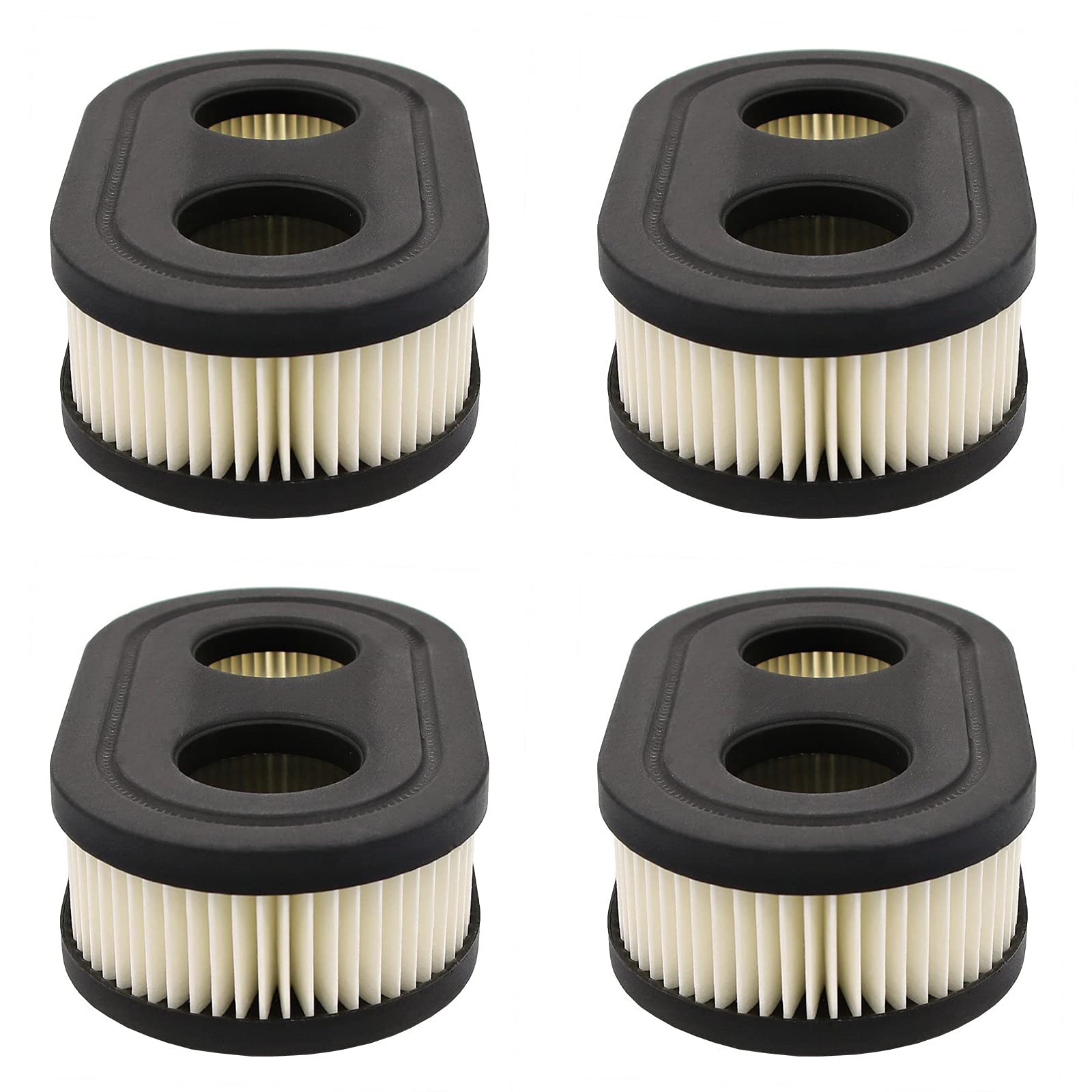 4 Stück Rasenmäher Luftfilter, Motor Rasenmäher Ersatz, Rasenmäherfilter, Geeignet zum Austausch Beschädigter Teile des Rasenmähers(Schwarz) von CTForest