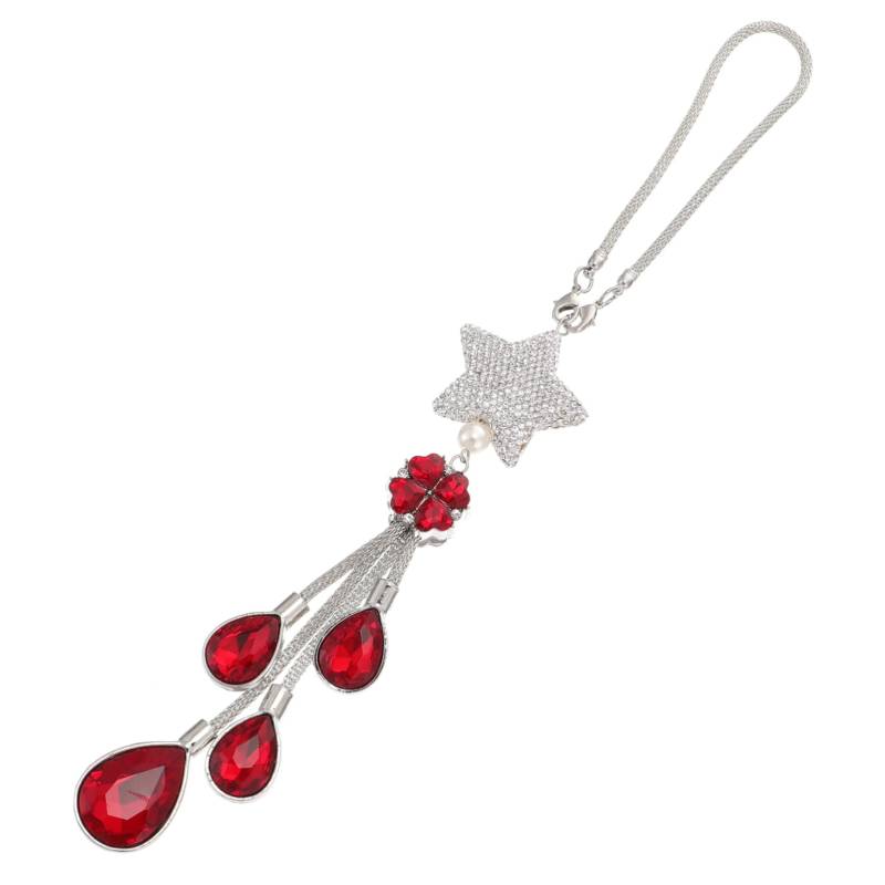 CTIRCHIU 1Stück Auto Rückspiegel Anhänger Aus Strass Dekoratives Ornament Für Auto Büro Und Zuhause Exquisite Hängende Deko Mit Zacken Perfektes von CTIRCHIU