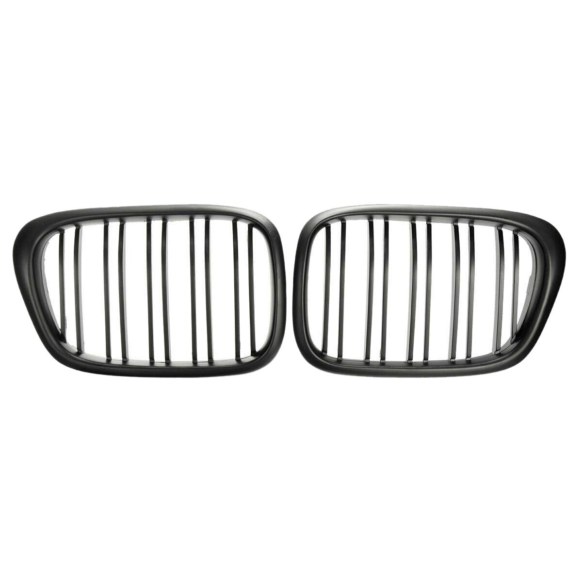 Frontstoßstange Nieren Grill Dual Lamellen Gitter für E39 5er 525 528 1995-2004 Mattschwarz Frontstoßstange Nieren Grill Dual Lamellen Gitter für E39 5er 525 528 1995-2004 Mattschwarz von CTRLZS
