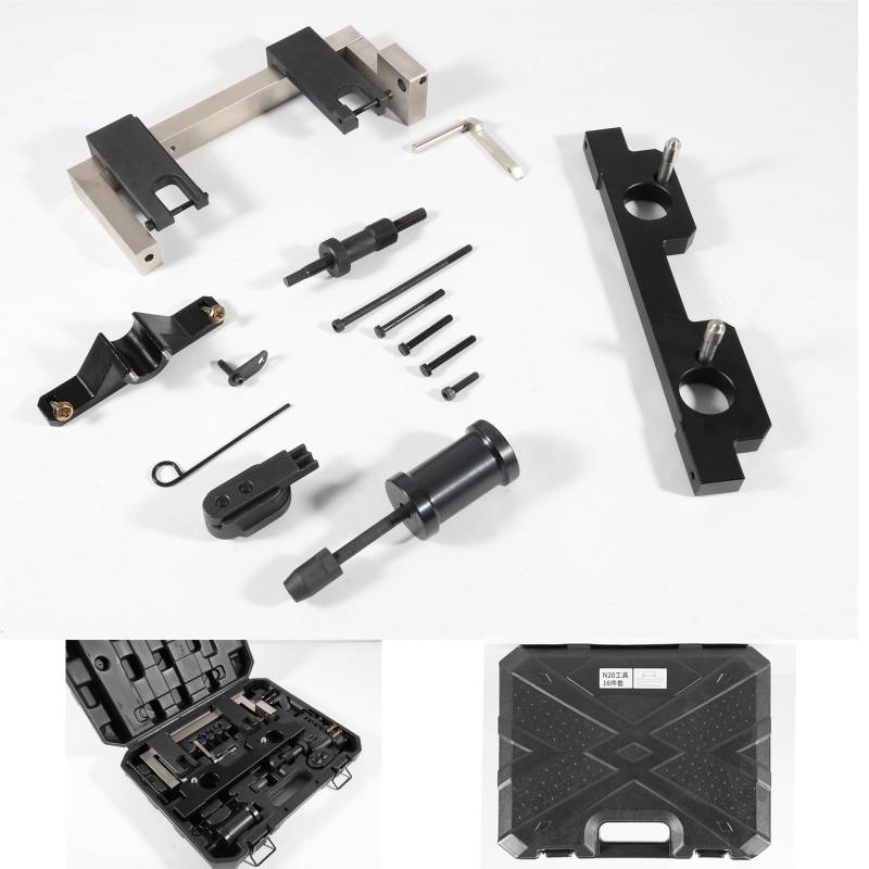 CTcar Motortuning-Tool-Nockenwellen-Steuerschwungradhalter-Werkzeug Einspritzdüsen-Entfernungssatz Kompatibel mit BMW N20 N26-Motor，mit Schwungradhalter und 7676 Öldichtungs-Reparatur-Set von CTcar