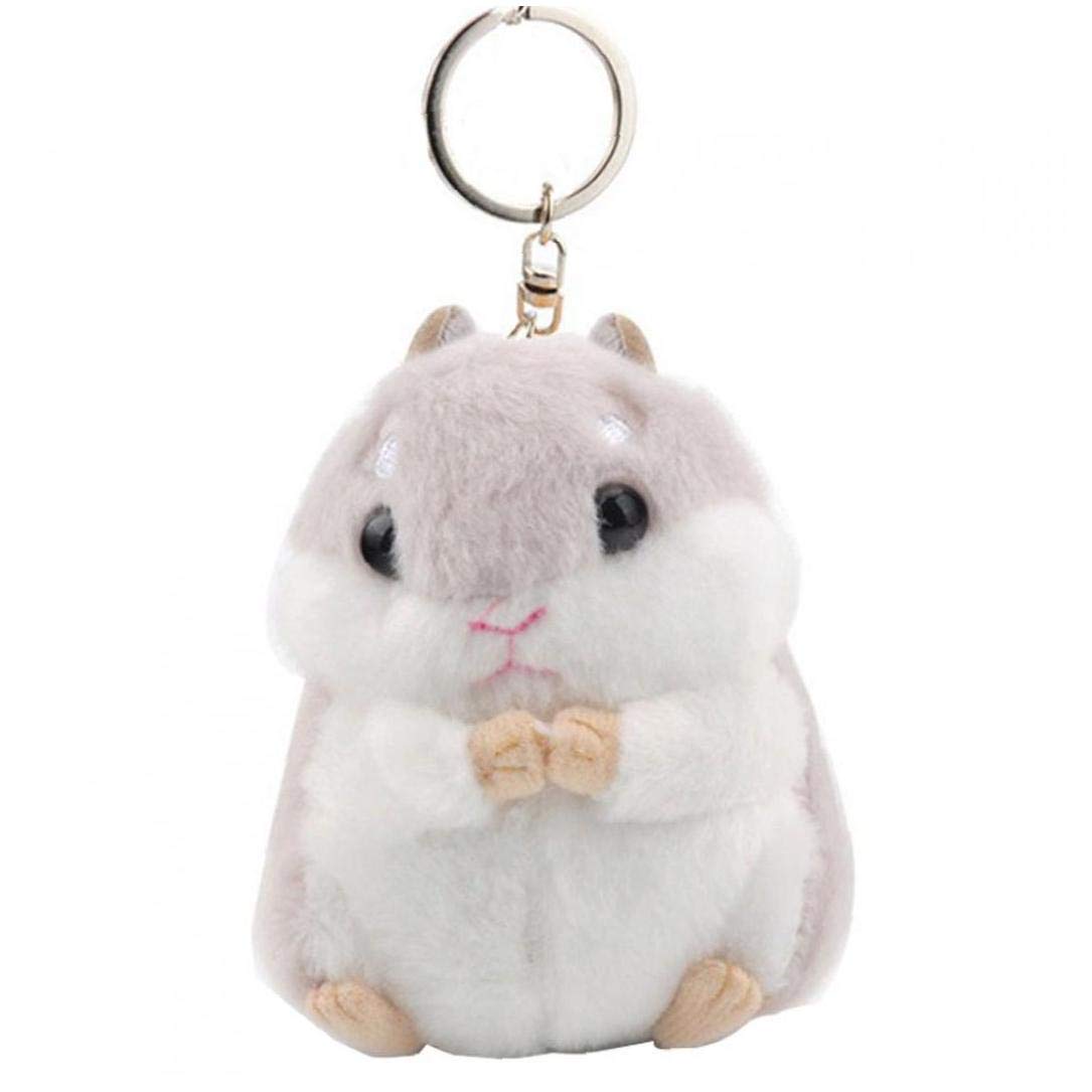 Schlüsselanhänger, Schlüsselanhänger, Geschenk, Mini-Hamster-Schlüsselanhänger, Kunstfell-Schlüsselanhänger, Pompom, flauschige Schmuckstücke, Auto-Handtaschen-Anhänger, Schlüsselanhänger (Color : Gr Schlüsselanhänger, Schlüsselanhänger, Geschenk, Mini-Hamster-Schlüsselanhänger, Kunstfell-Schlüsselanhänger, Pompom, flauschige Schmuckstücke, Auto-Handtaschen-Anhänger, Schlüsselanhänger (Color : Gr von CUBANE
