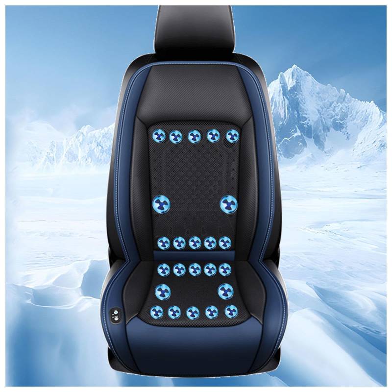 CUCUKAKA Cooling Car Seat, mit 24 Ventilatoren 3 einstellbare Windgeschwindigkeiten Sitzauflage Auto Gegen Schwitzen Autositzauflage Vordersitze für Auto LKW SUV RV,Blue-12V von CUCUKAKA