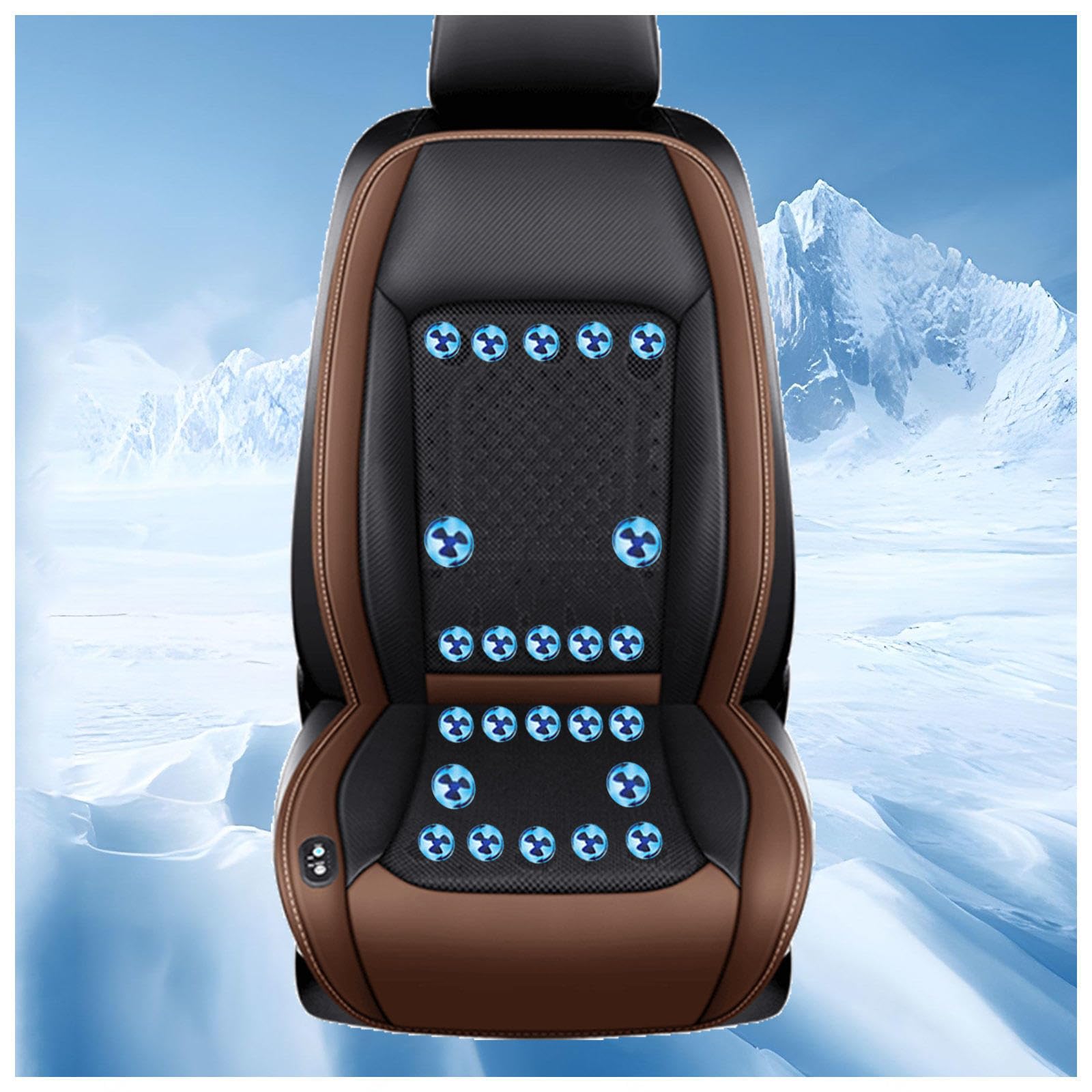 CUCUKAKA Cooling Car Seat Cover, mit 24 Fans, 12v/24v, 3 Kühlstufen Autositzauflage Cooling Car Seat für Auto LKW Van,Brown-24V CUCUKAKA Cooling Car Seat Cover, mit 24 Fans, 12v/24v, 3 Kühlstufen Autositzauflage Cooling Car Seat für Auto LKW Van,Brown-24V von CUCUKAKA