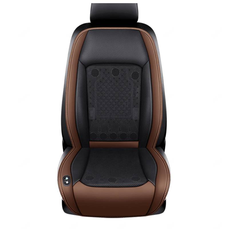 CUCUKAKA Cooling Car Seat Cover, mit 24 Ventilatoren 3 einstellbare Windgeschwindigkeiten Kühlende Autositzauflage Auto Sitzbezüge für Auto LKW Van,Brown-12V von CUCUKAKA