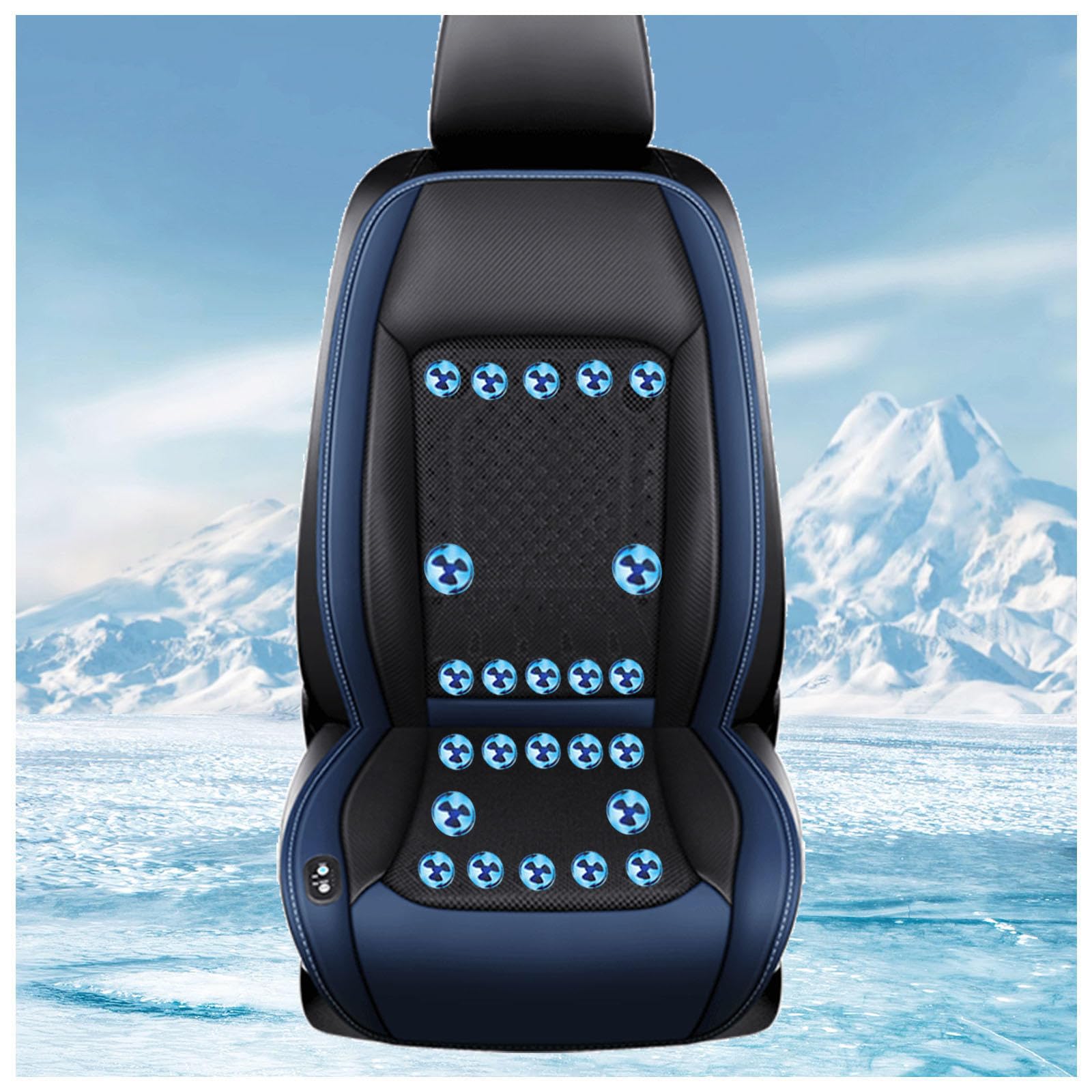 CUCUKAKA Klima Sitzauflage Auto, mit 24 Ventilatoren 3 einstellbare Windgeschwindigkeiten Klima Sitzauflage Cooling Car Seat Cover für Auto LKW Van,Blue-24V CUCUKAKA Klima Sitzauflage Auto, mit 24 Ventilatoren 3 einstellbare Windgeschwindigkeiten Klima Sitzauflage Cooling Car Seat Cover für Auto LKW Van,Blue-24V von CUCUKAKA