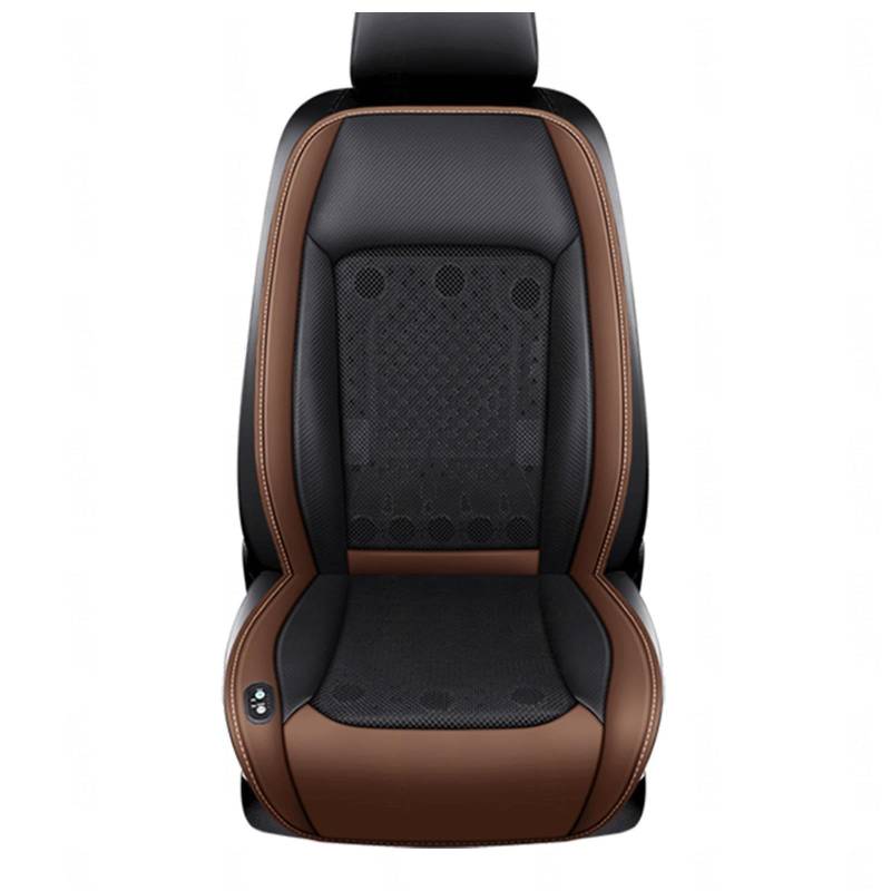 CUCUKAKA Sitzbelüftung Auto, mit 24 Ventilatoren 3 einstellbare Windgeschwindigkeiten Cooling Car Seat Cover Kühlende Sitzauflage für Auto LKW Van,Brown-12V von CUCUKAKA