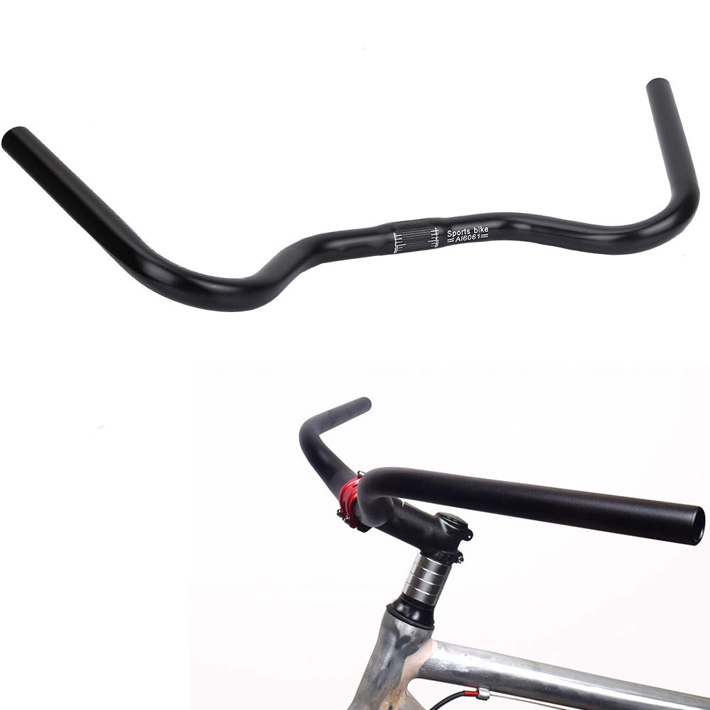 CUEA Fahrradlenker, schwarzer hochfester Fahrradlenker, Aluminiumlegierung Delicate for Bike von CUEA