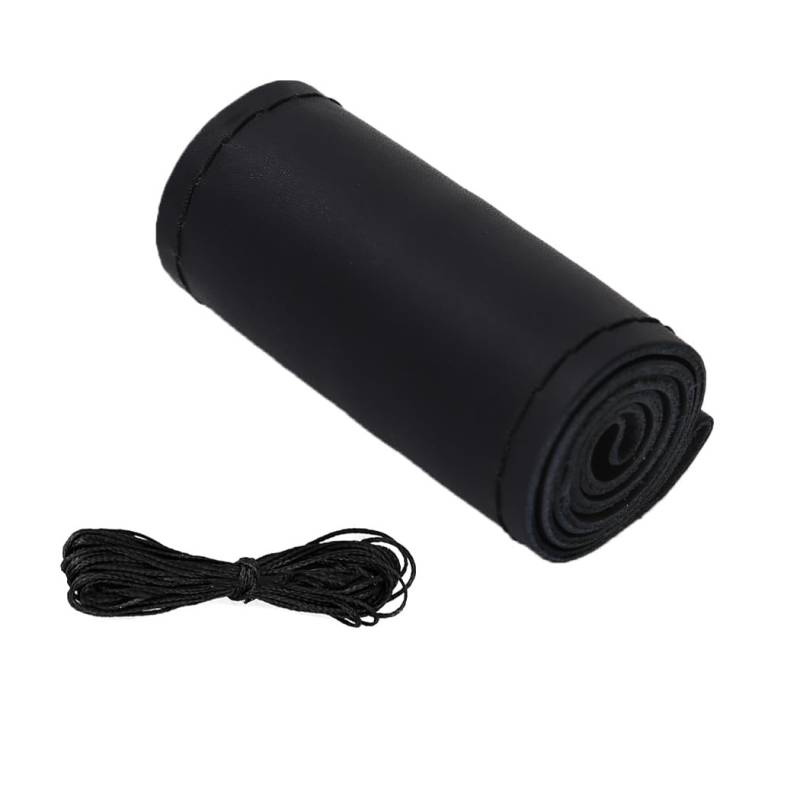 CUEMOON 1 Stück Lenkradbezug Leder Universal Auto Lenkradschoner Universal Standardgröße 36-39cm, Bequem und Atmungsaktiv von CUEMOON