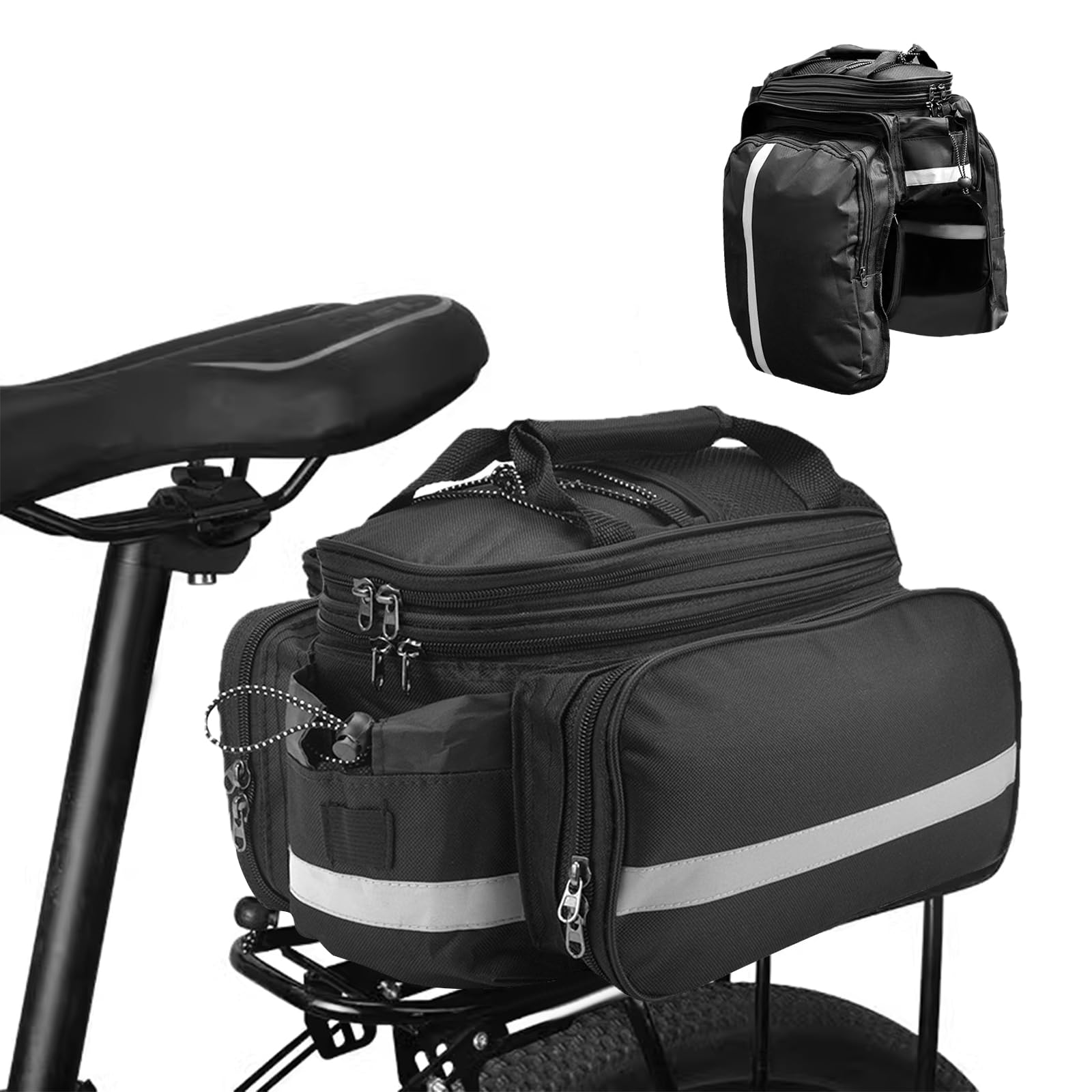 Fahrradtaschen für Gepäckträger mit Regenschutz, Max Kapazität 27L, Erweiterbar Fahrrad Gepäckträgertasche Fahradtaschen Hinten Gepäckträger Fahrradtasche Wasserdicht Gepäckträgertasche für E-Bike Fahrradtaschen für Gepäckträger mit Regenschutz, Max Kapazität 27L, Erweiterbar Fahrrad Gepäckträgertasche Fahradtaschen Hinten Gepäckträger Fahrradtasche Wasserdicht Gepäckträgertasche für E-Bike von CUINIUNAID