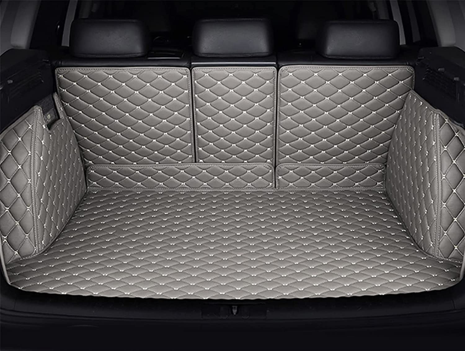 Auto Kofferraumwanne Kofferraummatte, für VW Tiguan 2017-2021 Kofferraum Schutzmatte Antirutschmatte pflegeleicht Kratzfest,Gray von CUPKEE