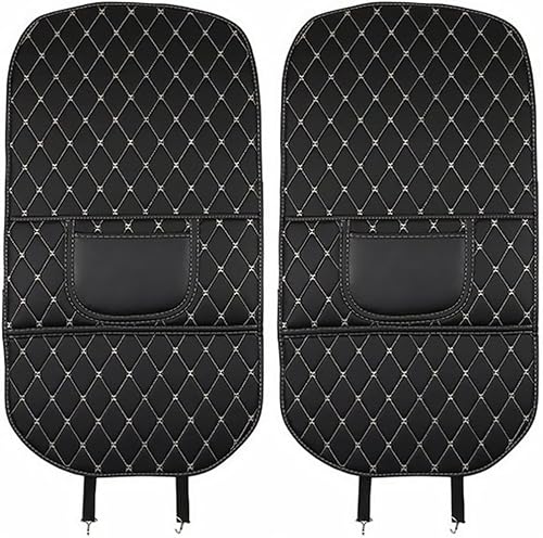 CUPLES 2pcs Auto-Rücksitzschutz für Audi A4 Avant B5 B6 B7 B8 B9 Avant, Kunstleder mit Aufbewahrungstasche Schmutzabweisende Auto Rücksitzschutz Anti Kick Matte, B Long von CUPLES