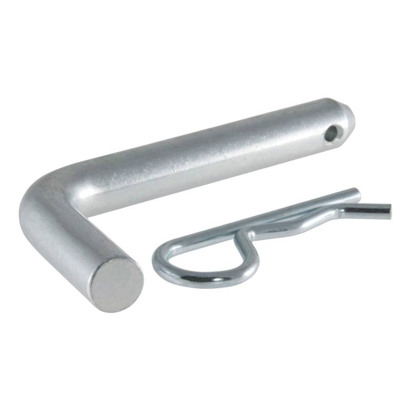 CURT 21580 Anhängerkupplungsstift und Clip, 1,6 cm Durchmesser, passend für 5,1 cm oder 5,4 cm Empfänger, klares Zink von CURT