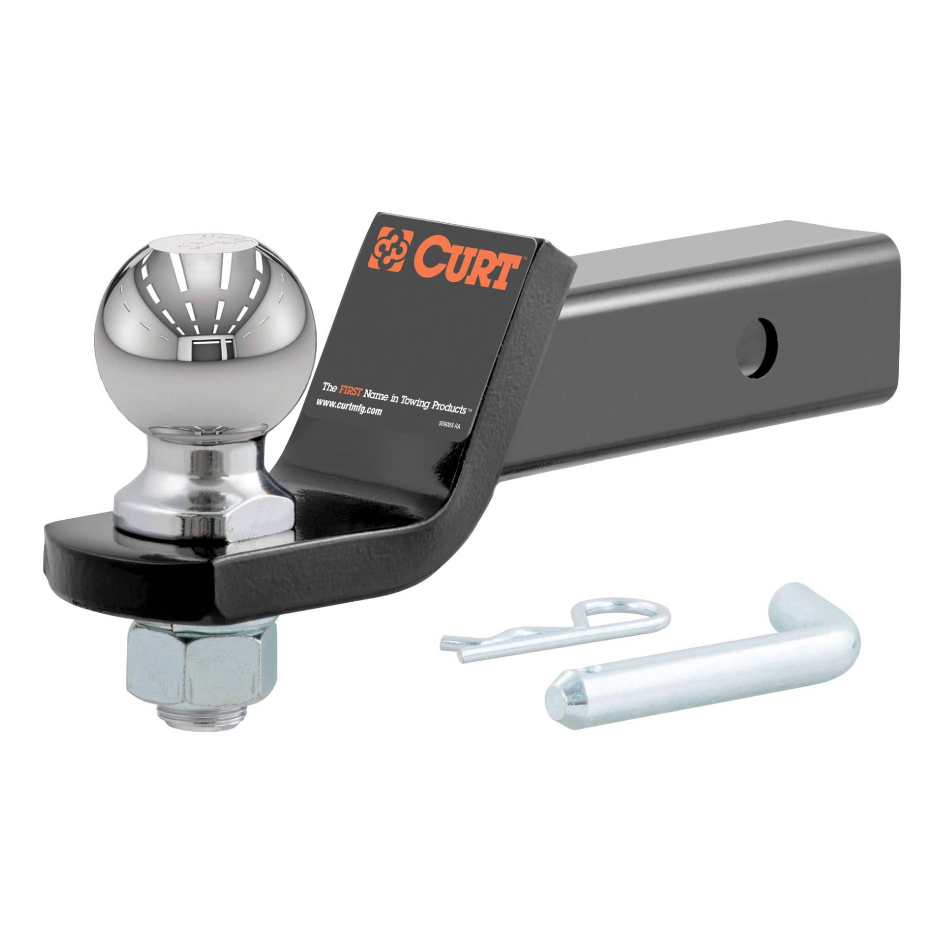 CURT 45041 Anhängerkupplungshalterung mit 6,5 cm Kugel und Stift, passend für 5-Zoll-Empfänger, 3,4 kg, 5-in-Drop CURT 45041 Anhängerkupplungshalterung mit 6,5 cm Kugel und Stift, passend für 5-Zoll-Empfänger, 3,4 kg, 5-in-Drop von CURT