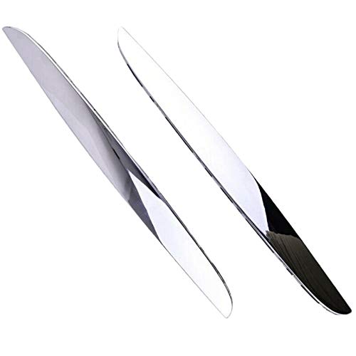 CURTT 2 x Chrom-ABS-Frontstoßstange über Nierengitter-Haubenabdeckung 51137117242 für BMW 3er-Serie E90/E91 2006–2008, Silber von Lupsty