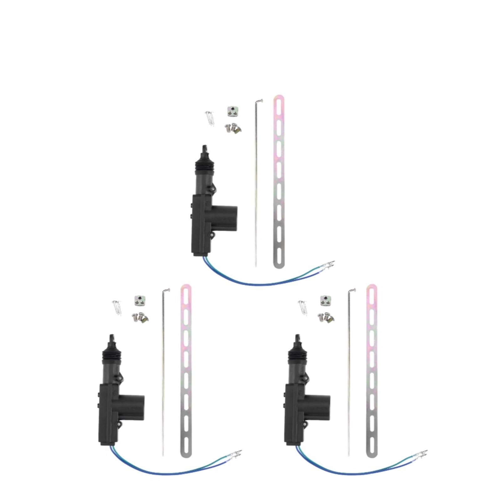 Auto Heckklappenschloss Universal Auto Zentralverriegelung Motor Einzel Pistole Typ Magnetantrieb Motor Kit 1-5 Stück 12V 2/5-Draht Kofferraumschloss(2 Wire 3 piece) von CUTEAS