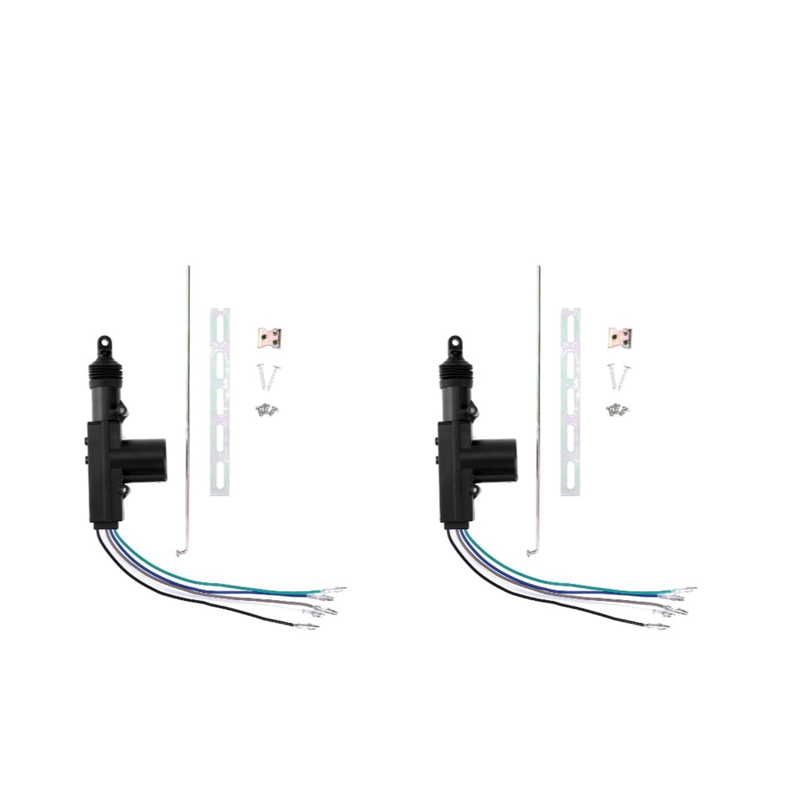 Auto Heckklappenschloss Universal Auto Zentralverriegelung Motor Einzel Pistole Typ Magnetantrieb Motor Kit 1-5 Stück 12V 2/5-Draht Kofferraumschloss(5 Wire 2 piece) von CUTEAS