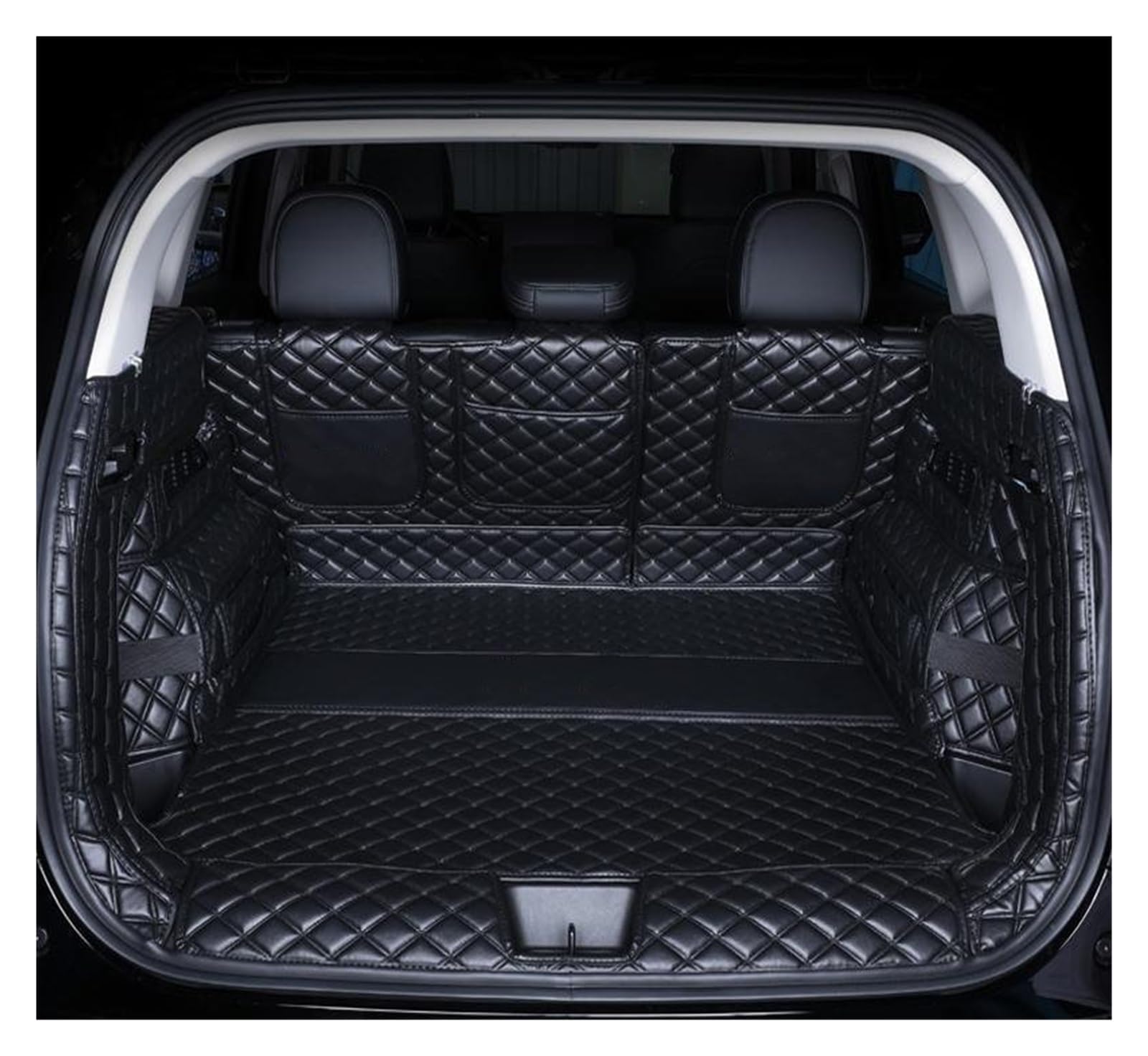 Kofferraummatte Auto Für Haval H6 2024 Kofferraum Matte Kraftstoff EV Vollständige Abdeckung wasserdichte Cargo Liner Schmutzabweisend Kofferraum Schutzmatte(A- Full Black,PHEV) von CUTEAS