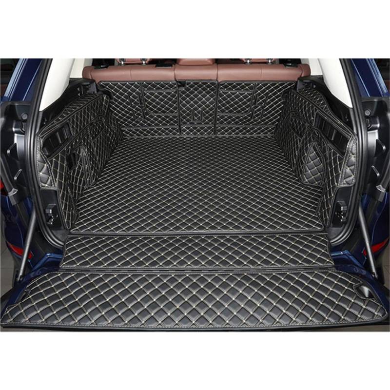 Kofferraummatte Auto Für X5 XDrive 45e G05 2022 2021 Auto Stamm Matten Cargo-Liner Boot Teppiche Styling Kofferraum Schutzmatte(B- Black with beige) von CUTEAS