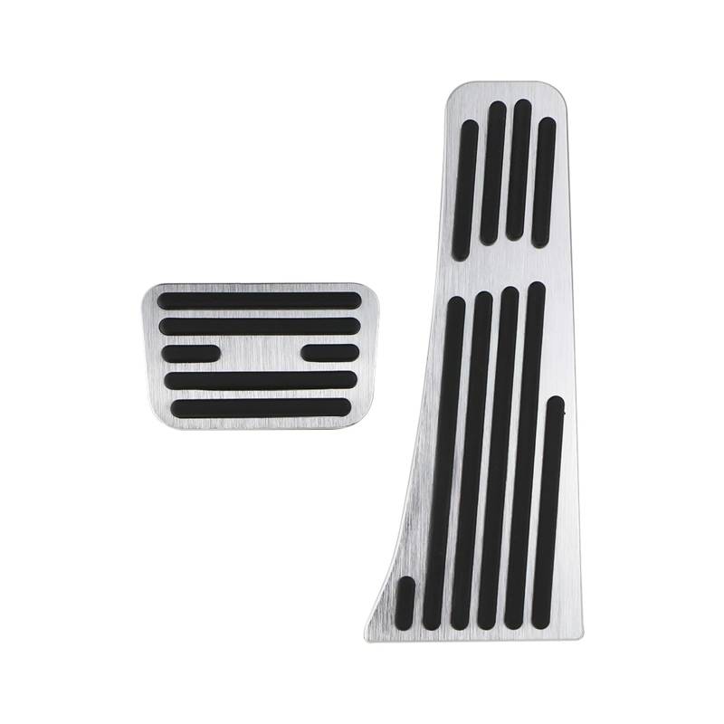 Pedale Kappen Für BYD Für DENZA D9 2023 AT Auto Pedale Gaspedal Bremsbelag Abdeckung Anti Skid Pads Pedalauflagen(Silber) von CUTEAS