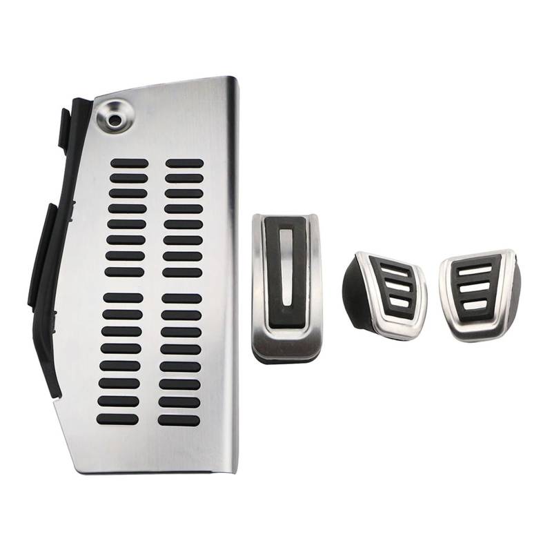 Pedale Kappen Für VW Für Polo Für Golf 4 Für Jetta MK4 Für Bora Für LHD Für Acc Edelstahl Auto Pedale Kappe Kupplung Gaspedal Bremse Abdeckung Pedalauflagen(MT-A with Rest) von CUTEAS