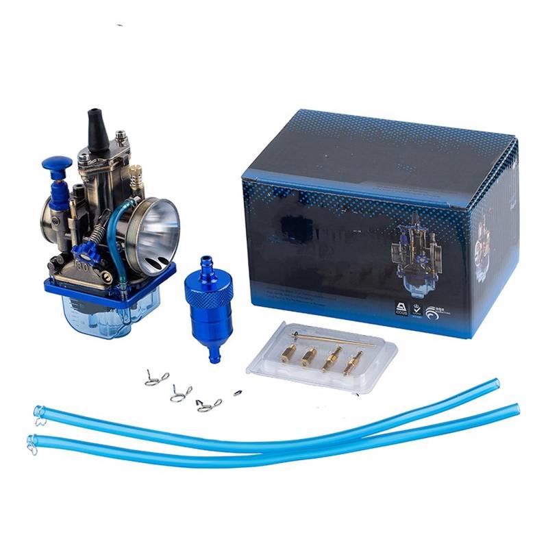 Vergaseranlagen Motorrad Flache Vorhang Vergaser Vergaser Für PWK 21 24 26 28 30 32 34mm Universal Power Jet Motocross geändert Teile Motorrad Carb(34 mm) von CUTEAS