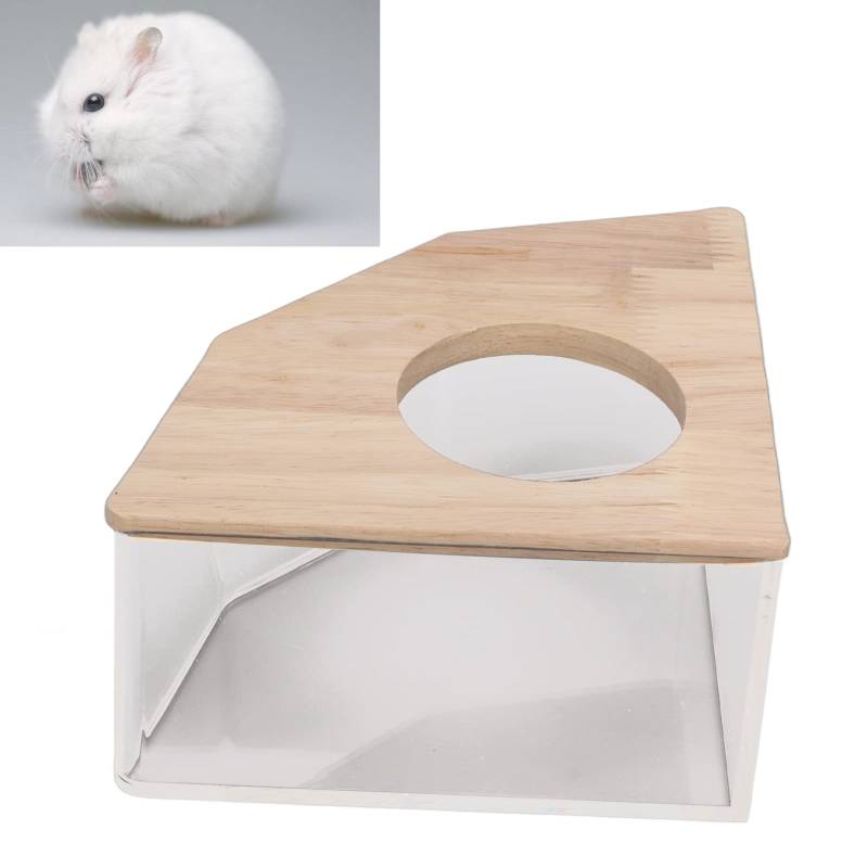 Haustier Hamster Badezimmer, Hamster Bad Sandbad-Container für Hamster Transparentes Design Hamster Toilette Mit Abnehmbarem Deckel für Gerbil Kleintiere von CUTULAMO