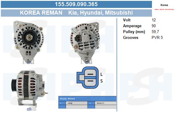 Generator CV PSH 155.509.090.365 von CV PSH