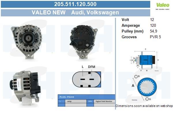 Generator CV PSH 205.511.120.500 von CV PSH