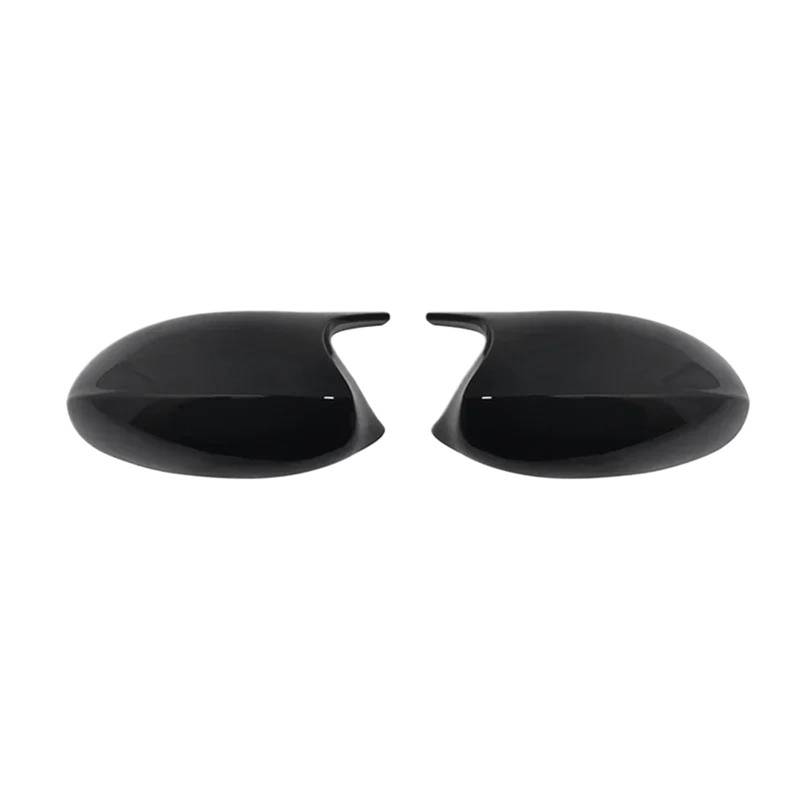 Auto Rückspiegel Regenschutz 1 Paar passend für BMW E87 E81 E82 E90 E91 E92 E93, ABS-Kohlefaser-Stil, Auto-Rückspiegelabdeckung.(ABS Black) von CVPX