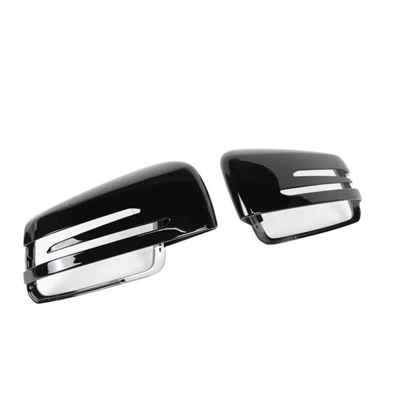 Auto Rückspiegel Regenschutz Passend für Mercedes Benz W176 W246 W204 W212 W221 C117 X204 X156, schwarze Rückspiegel-Abdeckkappen im Carbonfaser-Stil.(Black) von CVPX