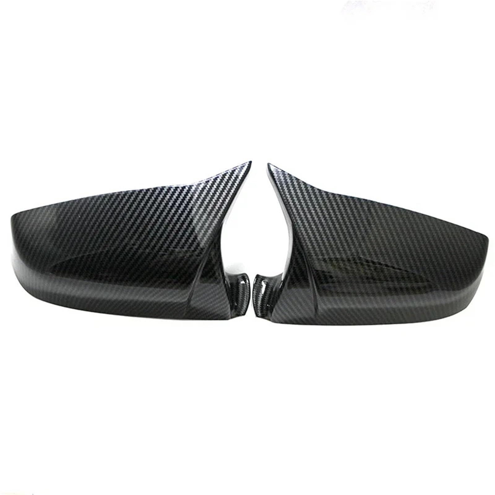 Auto Rückspiegel Regenschutz Rückspiegel-Abdeckkappen mit Karbonfaser-Muster, passend für BMW 5 6 7 E60 E61 F07 F06 F10 F11 E63.(Carbon One Pair) von CVPX