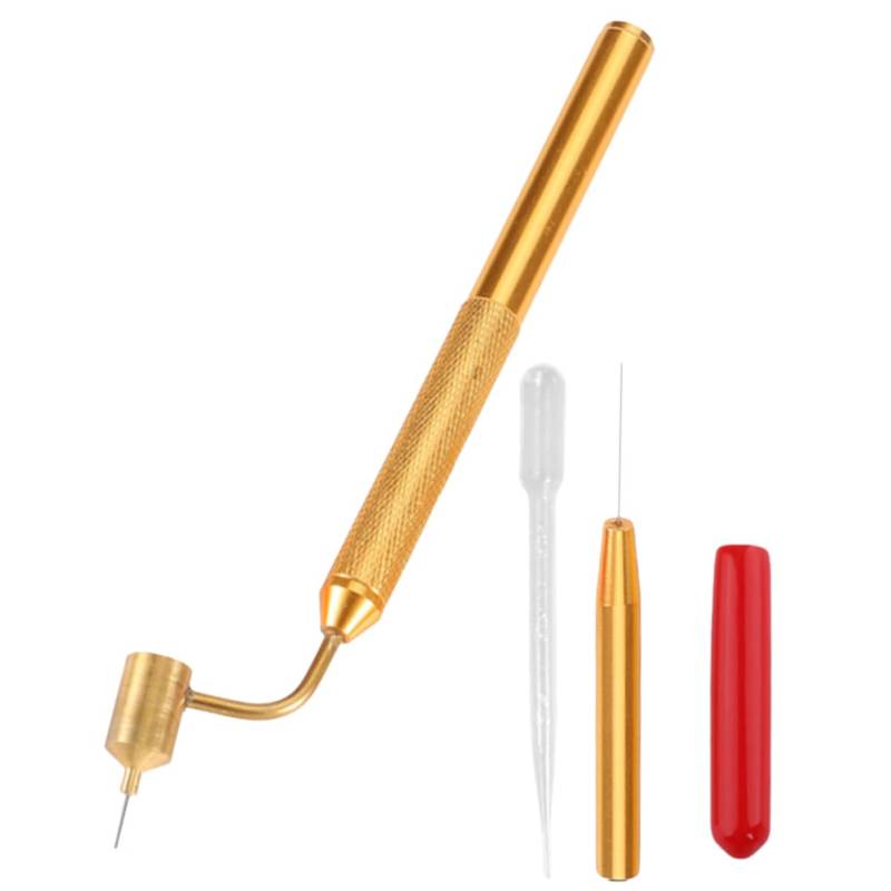 CVUTOVO Kfz Lackstift Feiner Linienstift für Autolackreparatur Befüllbarer Lackstift mit Eleganter Goldfarbe für Kratzerentfernung und Verschiedene Automodelle von CVUTOVO