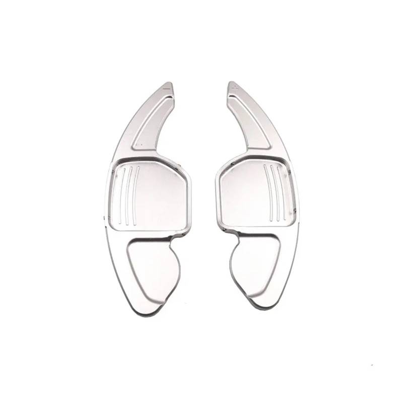 CVZXSDWLL Kompatibel Mit A6 C7 2012 2013 2014 2015 2016 2017 Aluminium-Autoschaltwippen Lenkradschaltwippen Autoverlängerungsschalthebel Auto-Lenkrad-Schaltwippe(Silver) von CVZXSDWLL