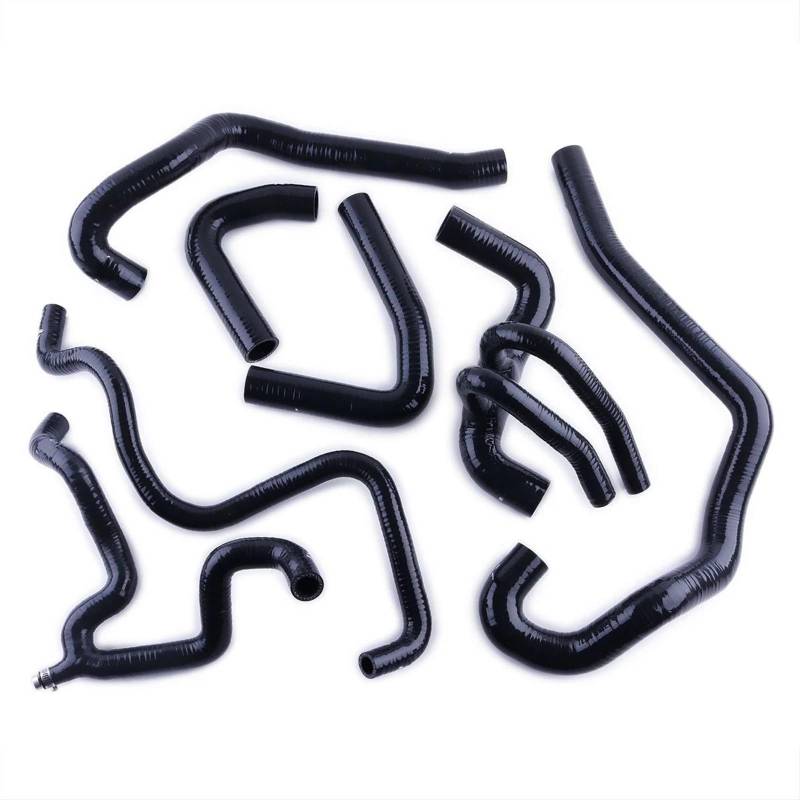 CVZXSDWLL Kompatibel Mit Citroen Für Saxo 1.6 VTS 16V TU5J4 Motor Kühler Kühlmittelschlauch Auto Silikon Für Turbo Boost Schlauch Kit Autozubehör Kühler-Kühlmittelschlauch(Black) von CVZXSDWLL