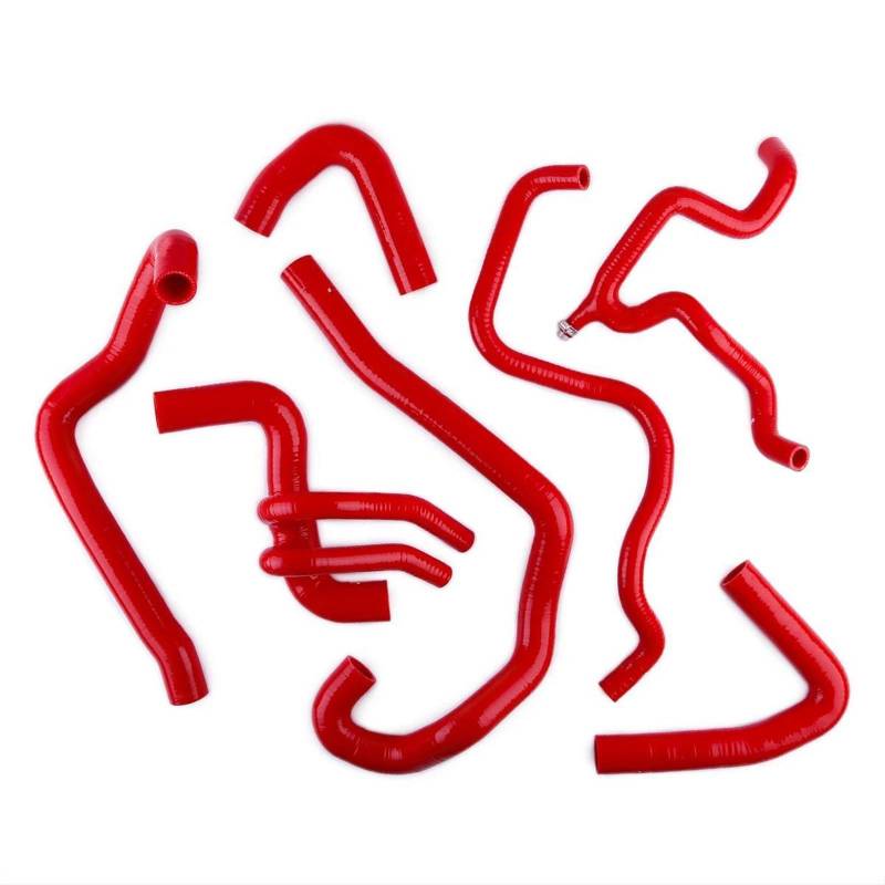 CVZXSDWLL Kompatibel Mit Citroen Für Saxo 1.6 VTS 16V TU5J4 Motor Kühler Kühlmittelschlauch Auto Silikon Für Turbo Boost Schlauch Kit Autozubehör Kühler-Kühlmittelschlauch(Red) von CVZXSDWLL