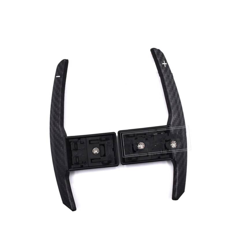 CVZXSDWLL Kompatibel Mit F15 X5 M 2014 2015 2016 2017 2018 2019 Kohlefaser-Autoschaltwippen Auto-Schaltwippenabdeckung Auto-Schaltwippen Auto-Lenkrad-Schaltwippe(Black) von CVZXSDWLL