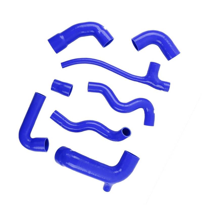 CVZXSDWLL Kompatibel Mit FIAT Für UNO Für Turbo Ie 1.4 MK2 1989–1994 1995, Silikon-Kühlerschlauch-Set, Ladeluftkühler, Kühler-Lufteinlass-Verbindungsrohr Kühler-Kühlmittelschlauch(Blue) von CVZXSDWLL