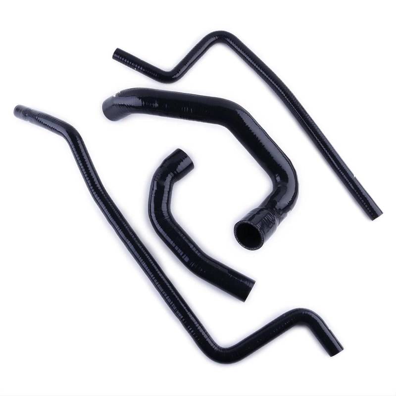 CVZXSDWLL Kompatibel Mit Jeep Für Wrangler TJ 4.0L 1997 1998 1999 2000 2001 2002 2003 2004 2005 2006 Auto-Silikon-Kühlmittelschlauch-Set Autoteile LHD Kühler-Kühlmittelschlauch(Black) von CVZXSDWLL